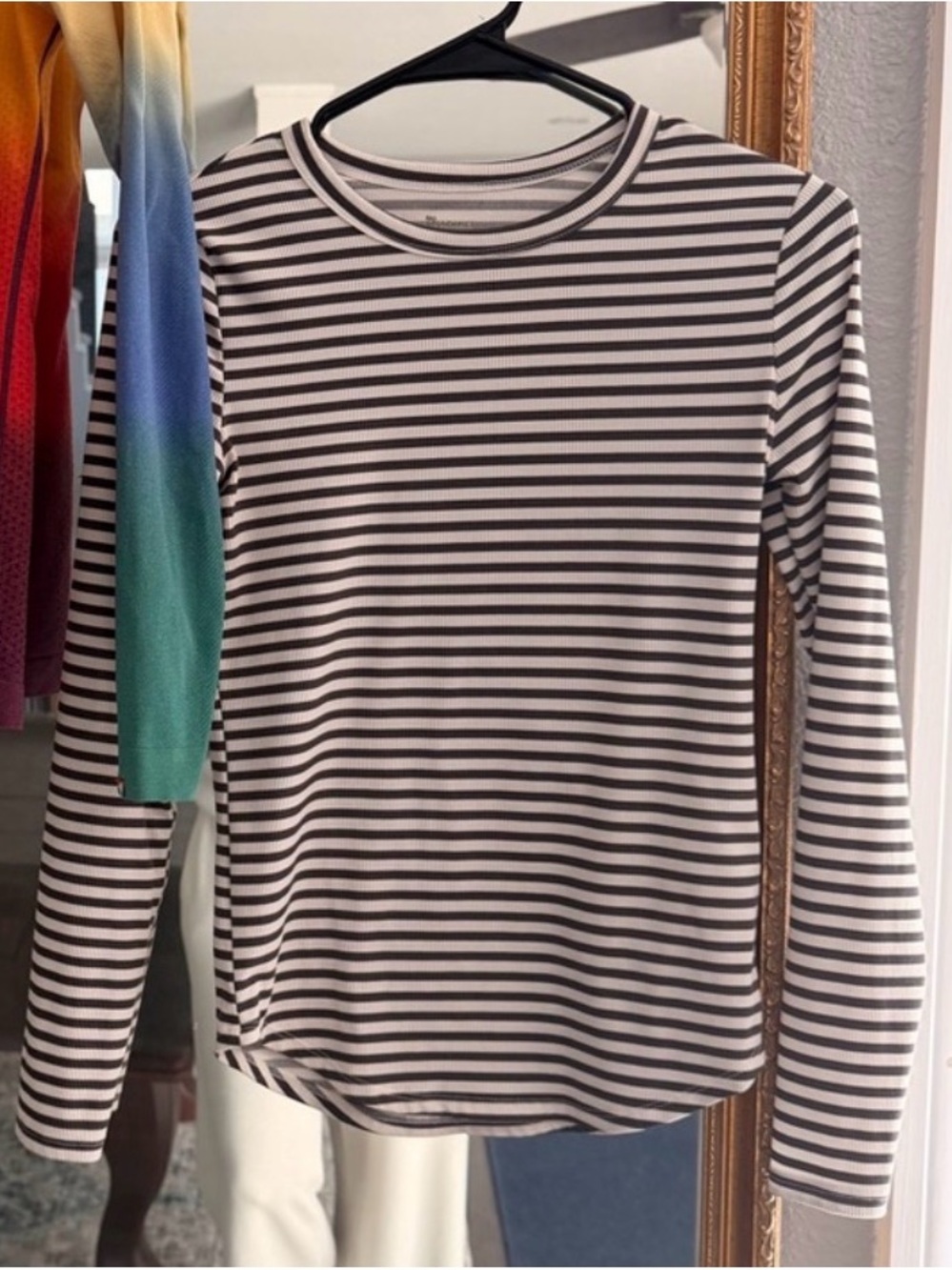 No Boundaries Black and White Striped Long Sleeve Tee